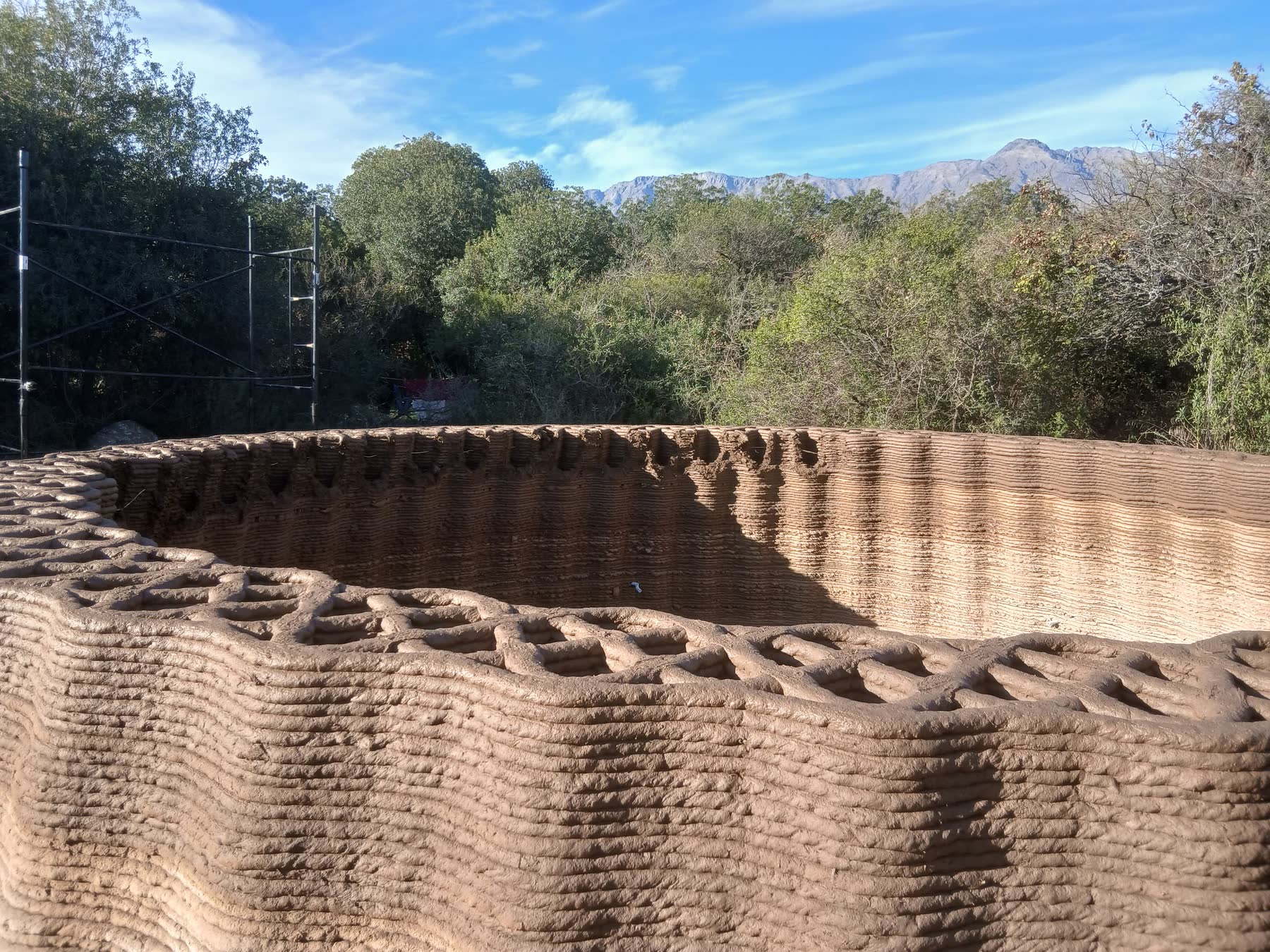 El prototipo levantado en San Javier, entre las sierras